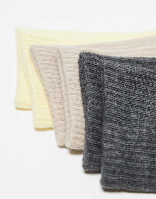 ASOS DESIGN 3 pack rib ankle socks in pastels | ASOS