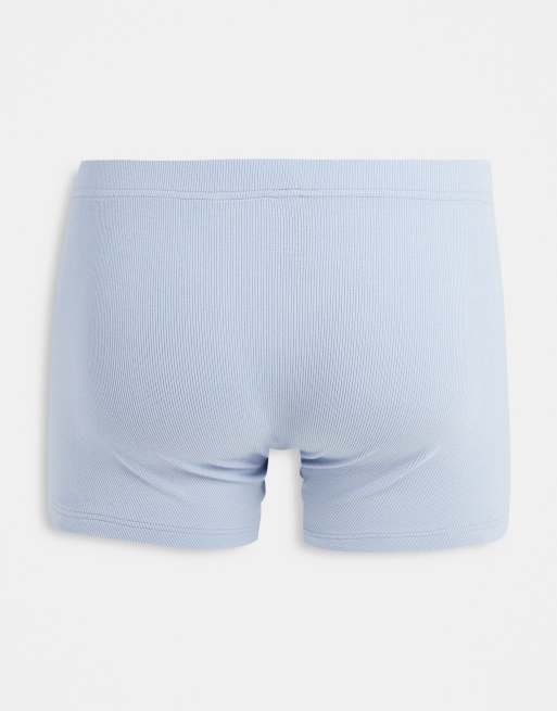 ASOS DESIGN 3 pack ribbed trunks in pastel tones, 2 of 4