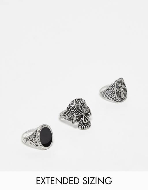 Ring Set Men, Skull Ring