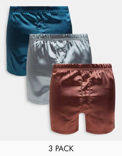 3-pack Satin Boxer Shorts