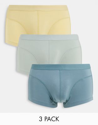 ASOS DESIGN 3 pack short trunk in microfibre - ASOS Price Checker