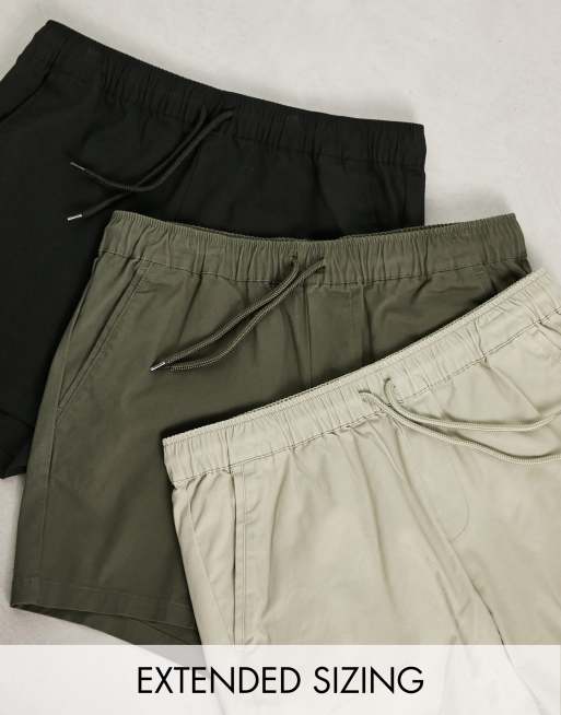 Chino shorts shop elastic waist