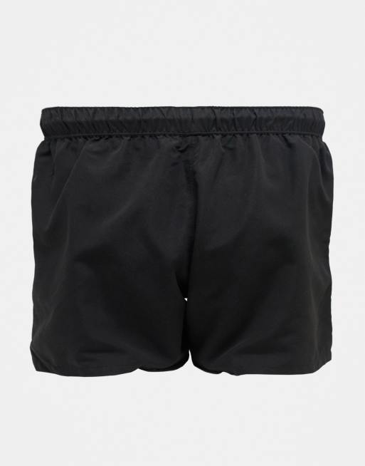 ASOS DESIGN 3 pack swim shorts in short length in green/beige/black, 2 of 4