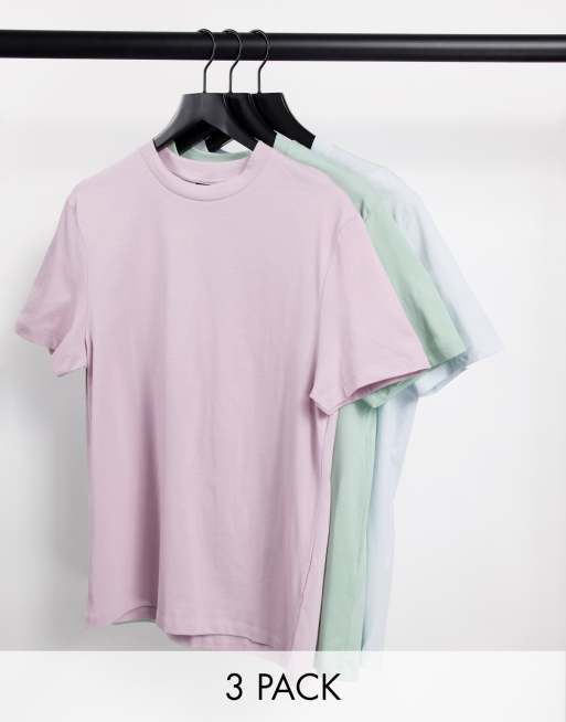ASOS DESIGN 3 pack t-shirt in multi