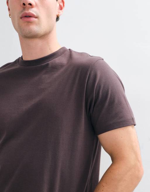 ASOS DESIGN 3 pack t-shirt in white, brown & stone, 4 of 5