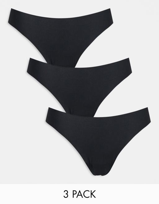 NO VPL HIGH WAISTED THONG 3 PACK - SHADOW BLACK – TALA