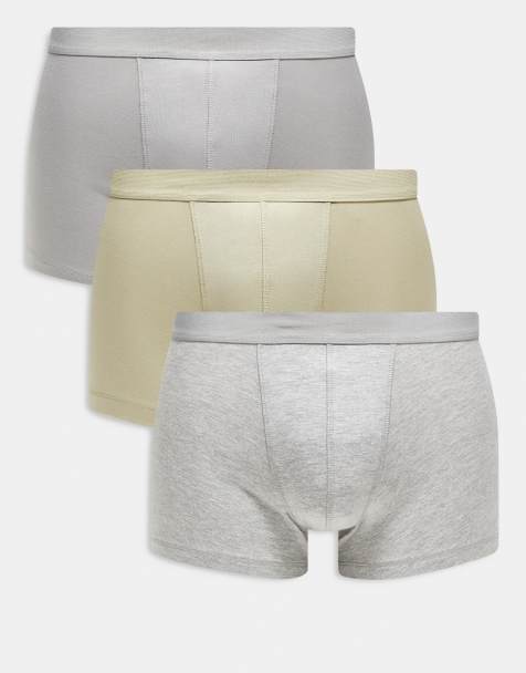 ASOS DESIGN 3 pack trunk in khaki - view 1