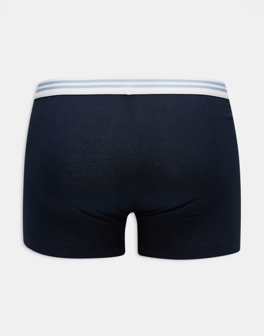 ASOS DESIGN 3 pack trunks with stripe waistband in multi, 3 of 3