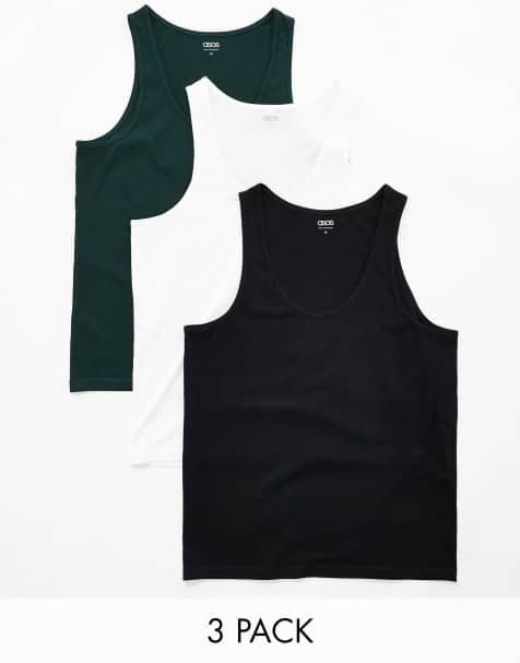 ASOS DESIGN 3 pack vests in multiple colours - view 1