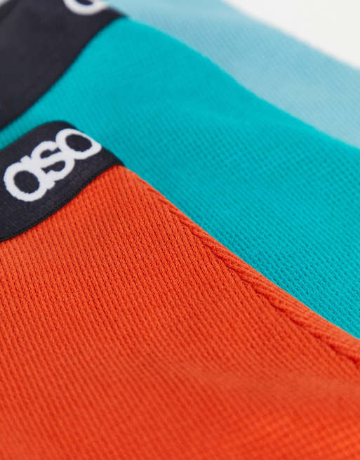 ASOS DESIGN 3 pack waffle trunks in pop colors, 2 of 4