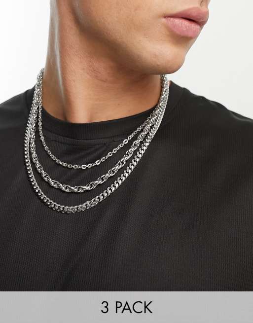 Asos silver deals chain mens