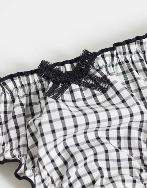 ASOS DESIGN 3 pack woven scrunchie thong in blue stripe, 3 of 3