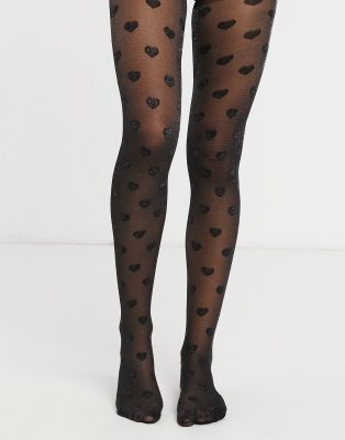 30 Denier Sheer Glitter Tights In Black - Epic Party Tights