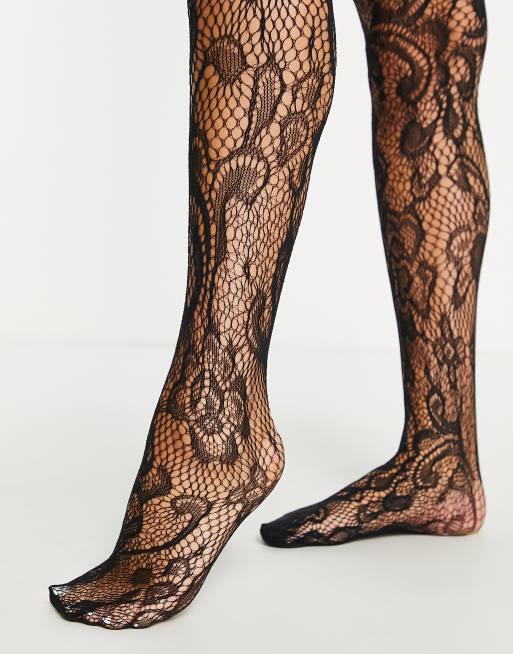 ASOS Footless Lace Detail Tights