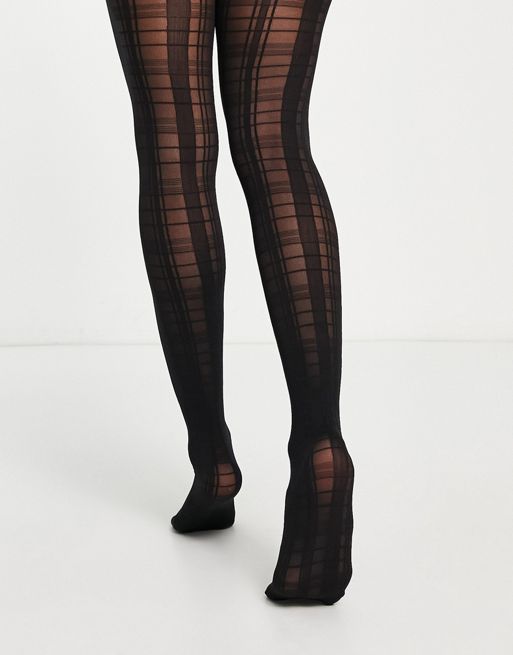 ASOS DESIGN mock over the knee tights with bum and tum support in