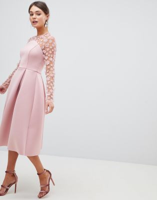 asos pink scuba dress