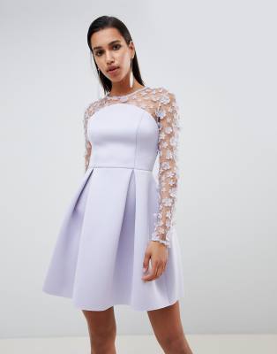 asos 3d floral dress