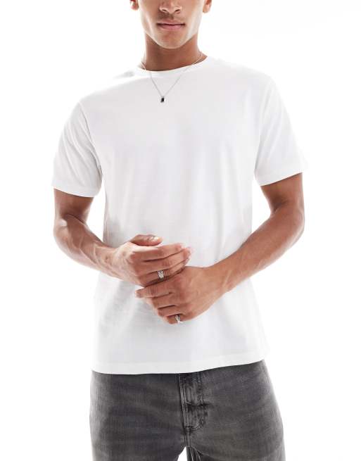 ASOS DESIGN – 3er-Pack Basic-T-Shirts in meliertem Grau, Schwarz und Weiß mit Regular-Fit-Schnitt , 2 von 5