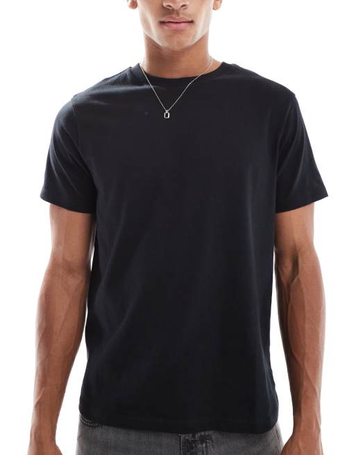 ASOS DESIGN – 3er-Pack Basic-T-Shirts in Schwarz mit Regular-Fit-Schnitt, 2 von 5