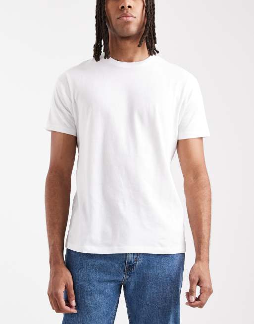 ASOS DESIGN – 3er-Pack Basic-T-Shirts in Weiß mit Regular-Fit-Schnitt, 2 von 5