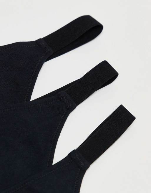 ASOS DESIGN – 3er-Pack Baumwoll-Tangas in Schwarz, 4 von 4