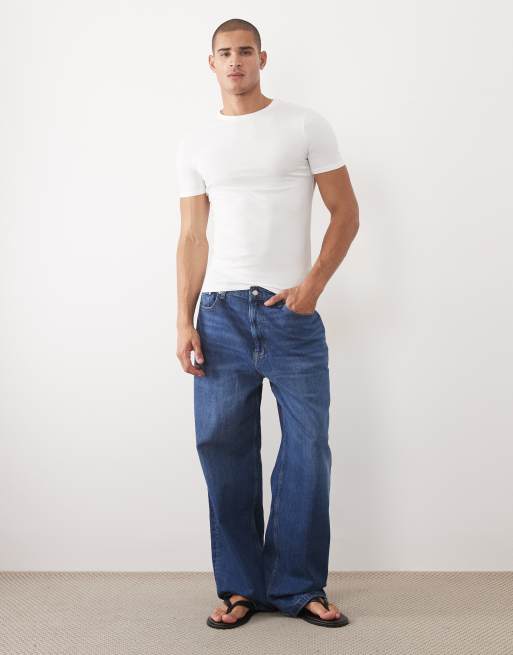 ASOS DESIGN – 3er-Pack körperbetonte Basic-T-Shirts in verschiedenen Farben, 4 von 5