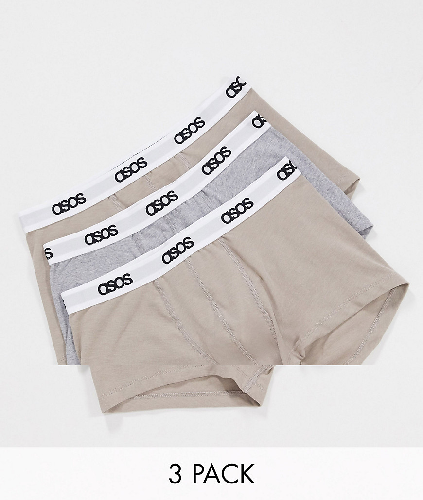 ASOS DESIGN – 3er-Pack kurze Unterhosen
