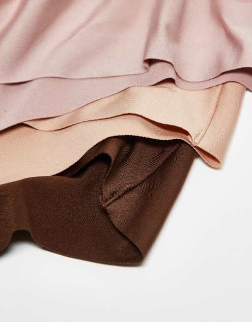 ASOS DESIGN – 3er-Pack sich nicht abzeichnende Tangas in neutralen Farben, 3 von 3