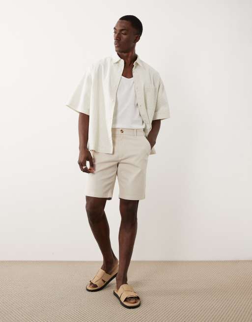 ASOS DESIGN – 3er-Pack Slim-Fit-Chinoshorts in Schwarz, Marineblau und Steinbeige, 3 von 5