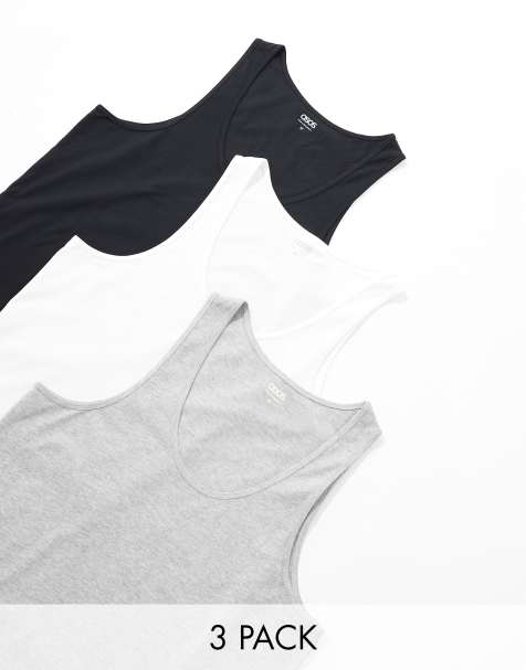 ASOS DESIGN – 3er-Pack Trägertops in verschiedenen Farben - view 1