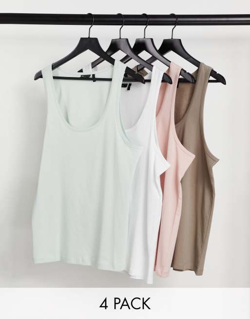 ASOS DESIGN 4 pack tank top