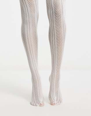 Asos Stirrup Fishnet Tights In White, $9, Asos