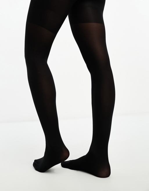 Monki 2 pack 60 denier tights in black