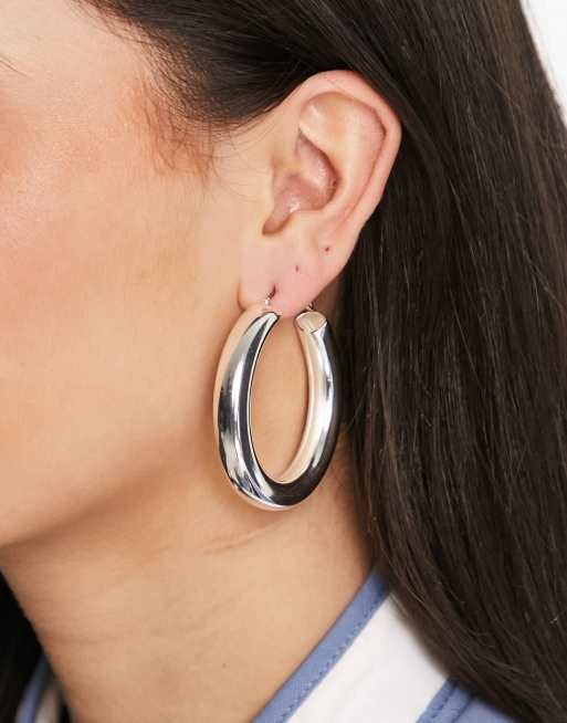 Asos silver hoop deals earrings