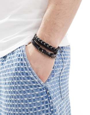 AUNEK Gold Armreif Set - Verstellbare Armreifen & Ketten Für Damen