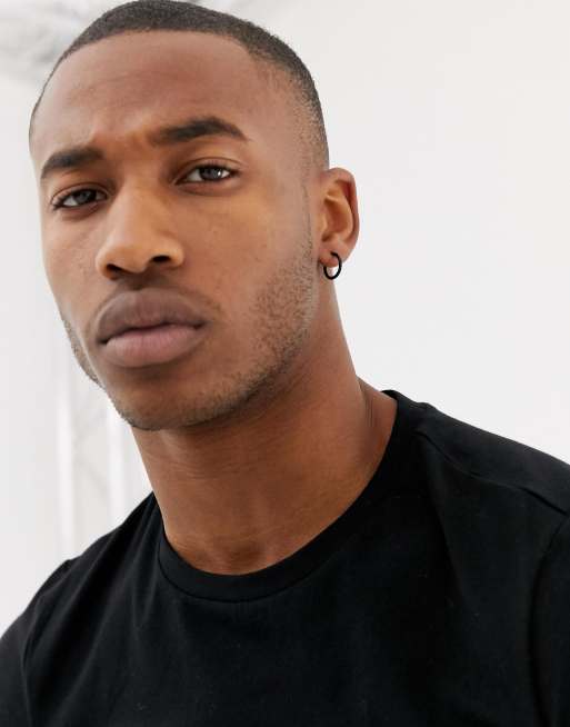 Black male deals hoop earrings