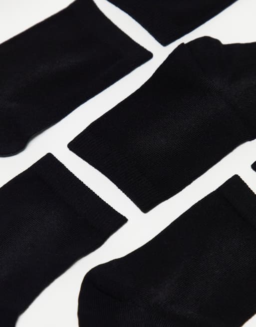 ASOS DESIGN 5 pack ankle socks in black, 2 of 4