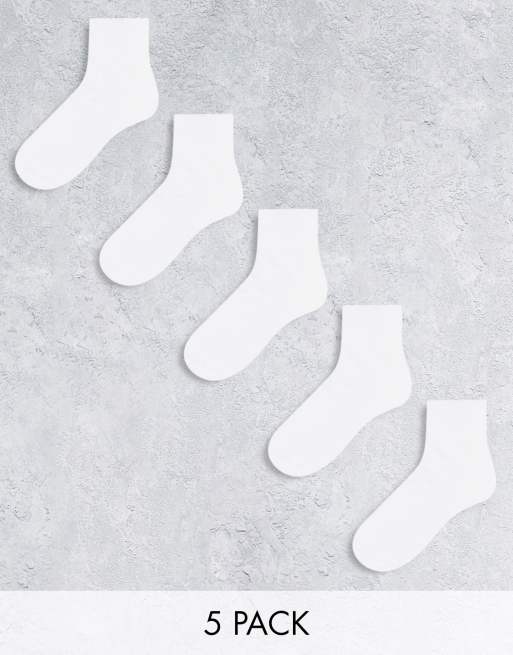 FhyzicsShops DESIGN 5-pack ankle socks in white 