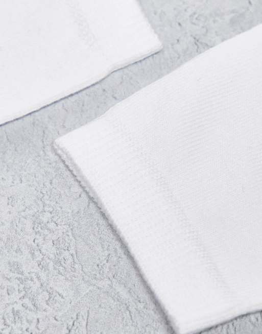 ASOS DESIGN 5-pack ankle socks in white