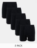 [ASOS DESIGN] ASOS DESIGN 5 pack boxers in black M BLACK