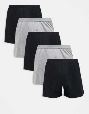 ASOS DESIGN 5 pack boxers in multi