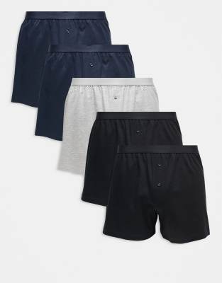 ASOS DESIGN 5 pack boxers in multi - view 1