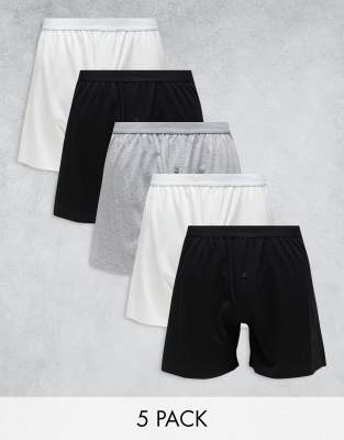 5 pack boxers in multiple colors