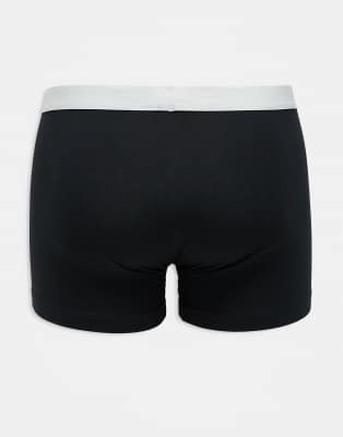Asos Design 5 Pack Briefs With Colored Waistbands In Black