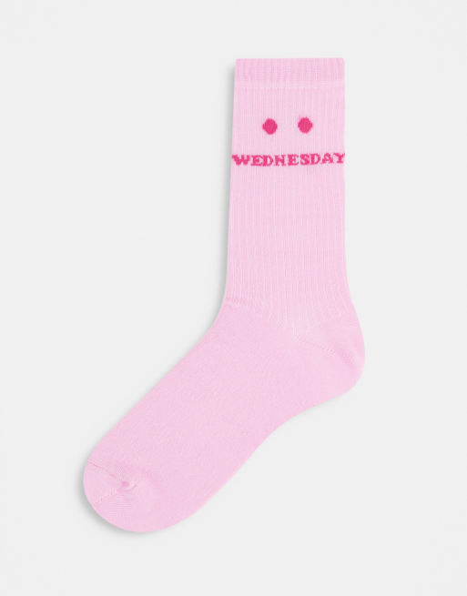ASOS DESIGN 5 pack calf length rib face days of the week socks in ...