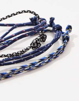 Asos Design 5 Pack Cord Bracelets