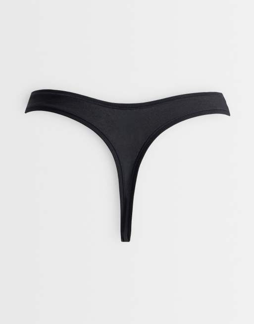 ASOS DESIGN 5 pack cotton G-string in mixed grey, 2 of 3