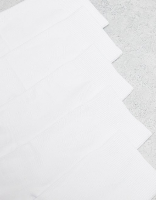 ASOS DESIGN 5 pack cotton-rich ankle socks in off white, 2 of 4