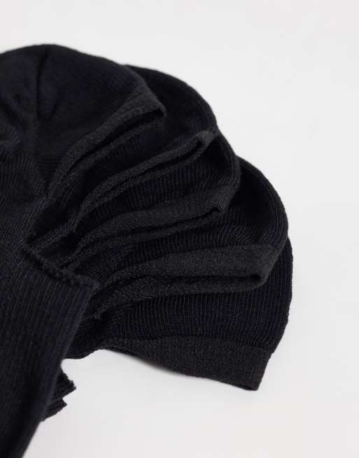 ASOS DESIGN 5 pack invisible liner socks in black, 3 of 3