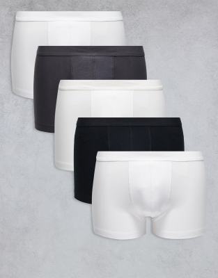 Asos Design 5 Pack Jersey Boxer Briefs In Multi